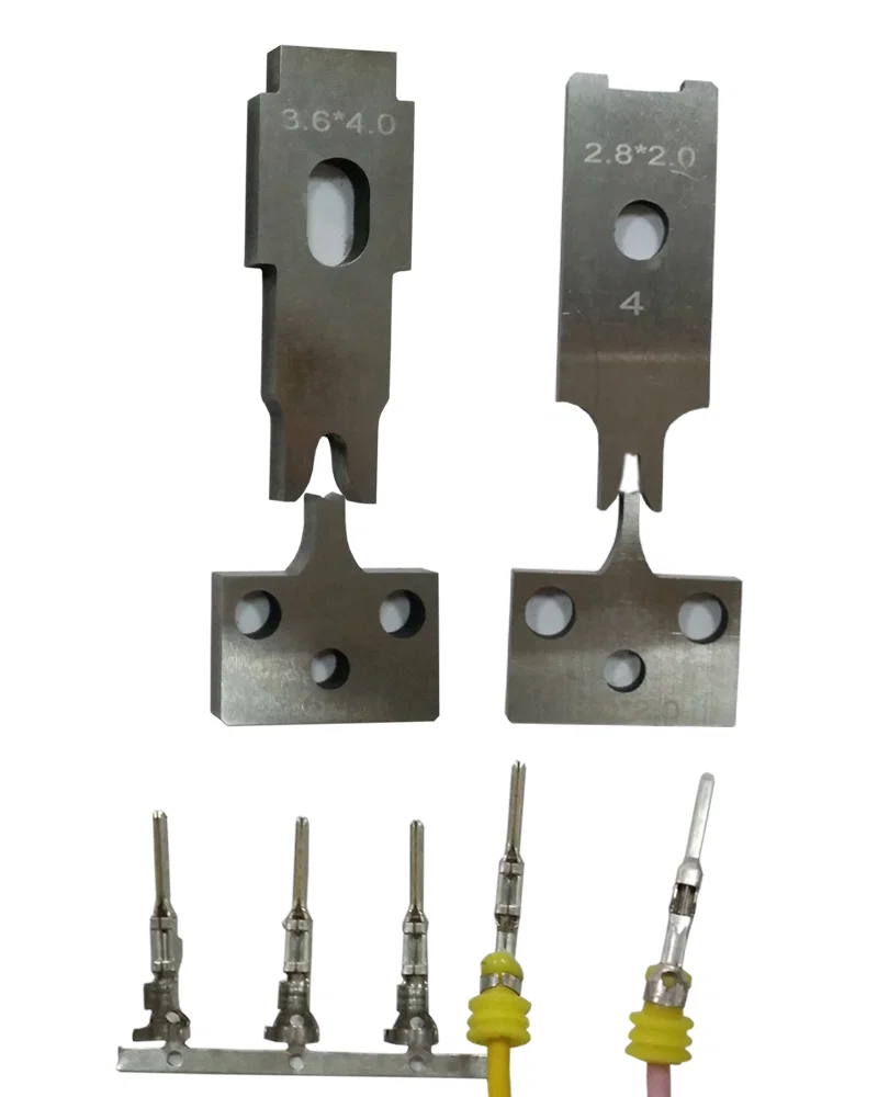 Terminal Crimping Blade, Terminal Crimping Blade And Cutter, Knife Blades And Cutter For Electric Terminal Crimping 단자 압착 블레이드, 단자 압착 블레이드 및 커터, 나이프 블레이드 및 전기 단자 압착용 커터