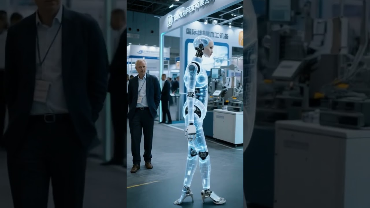 Robots are at the exhibition site.  #robots