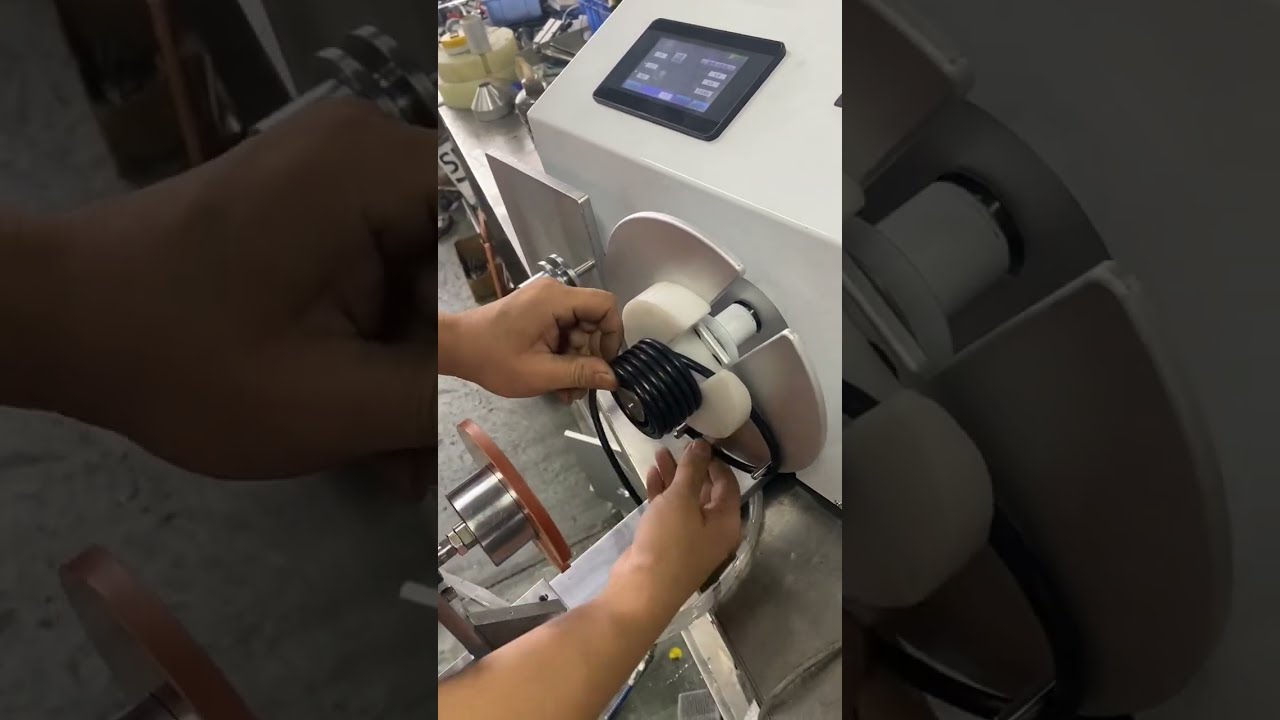 Single Spindle Traversing Winding Machine with HeadTail Retention #factory #machine