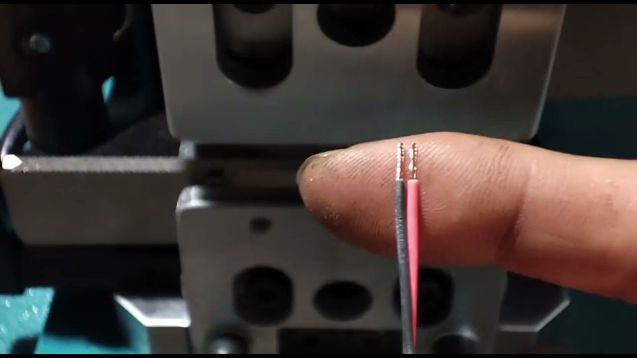 Pneumatic Stripping and Twisting Machine Working Real Shot Video Equipment