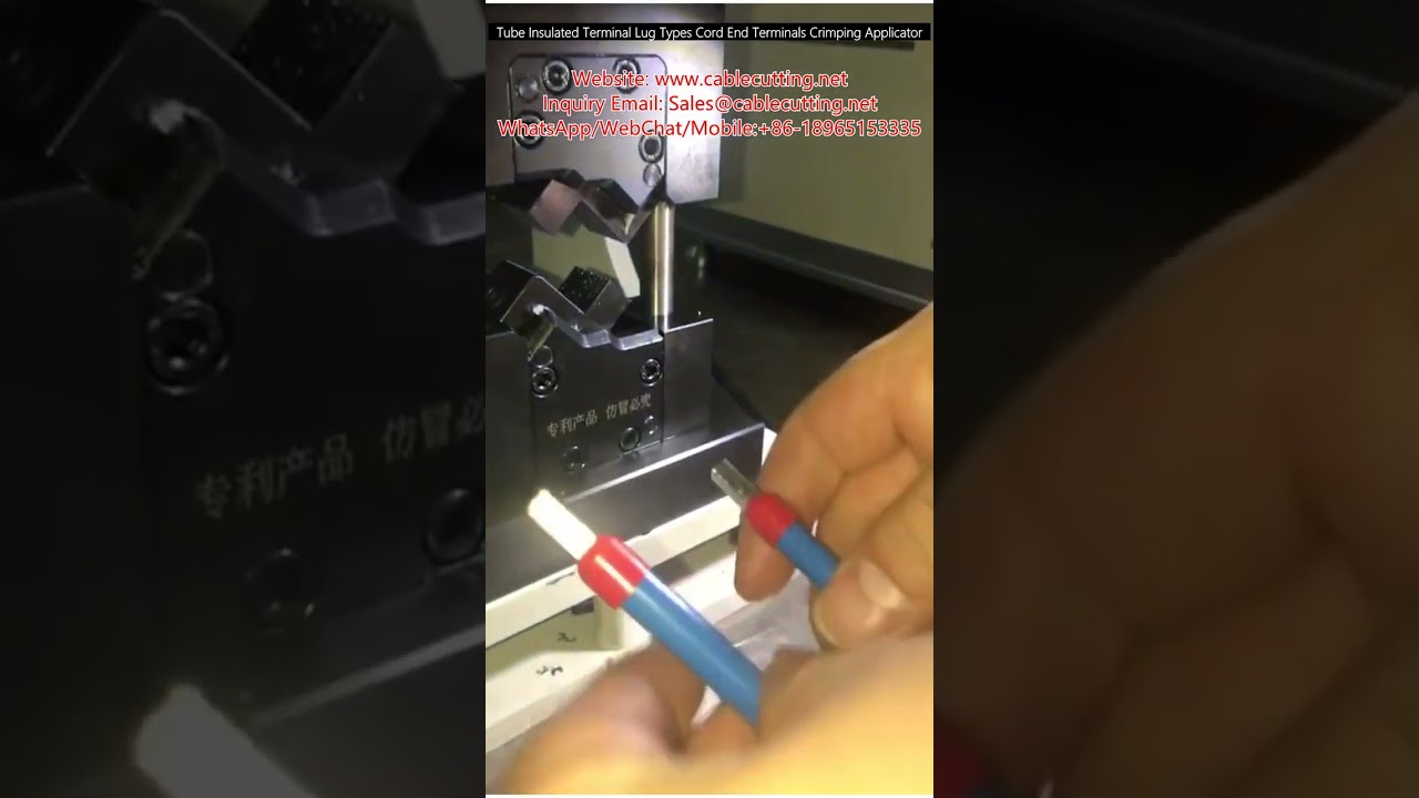 Tube Insulated Terminal Lug Types Cord End Terminals Crimping Applicator