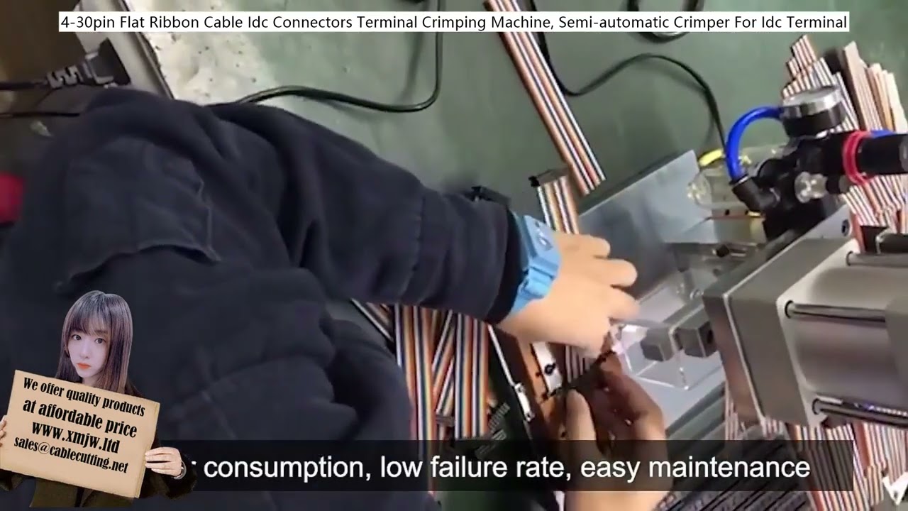 4 30pin Flat Ribbon Cable Idc Connectors Terminal Crimping Machine, Semi-automatic Crimper