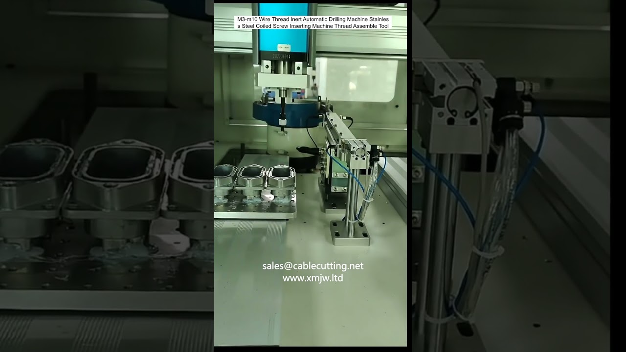 M3 m10 Wire Thread Inert Automatic Drilling Machine Stainless Steel Coiled Screw Inserting Machine