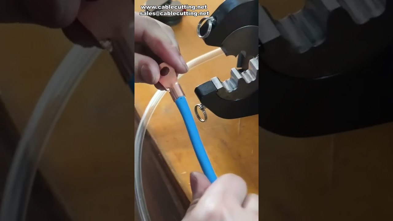 Powerful Pneumatic Terminal Crimping Machine for Open Lugs 5-300A #factory #machine