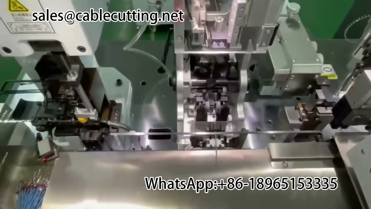 Fully Automatic Double Head Terminal Crimping Single Threaded Waterproof Plug Automotive Wiring Harn